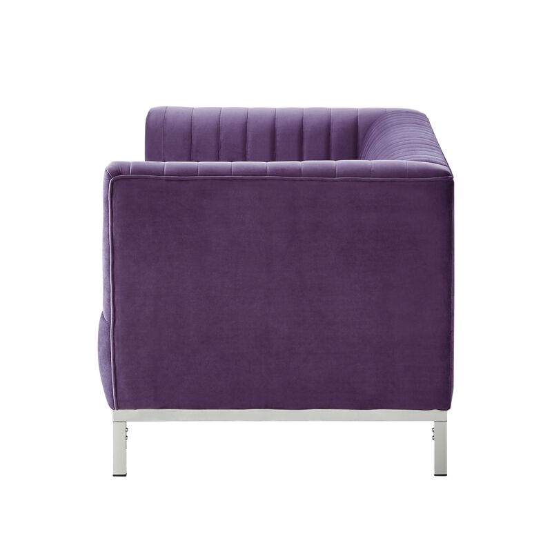 Inspired Home Jay Velvet Loveseat