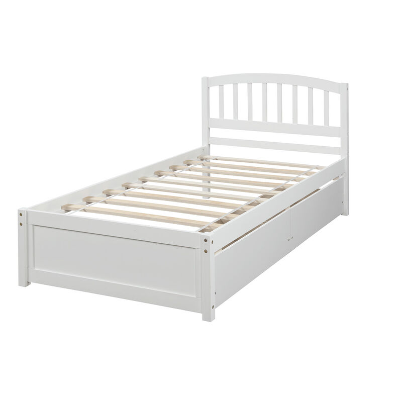 Merax Wood Bed Frame with Two Drawers