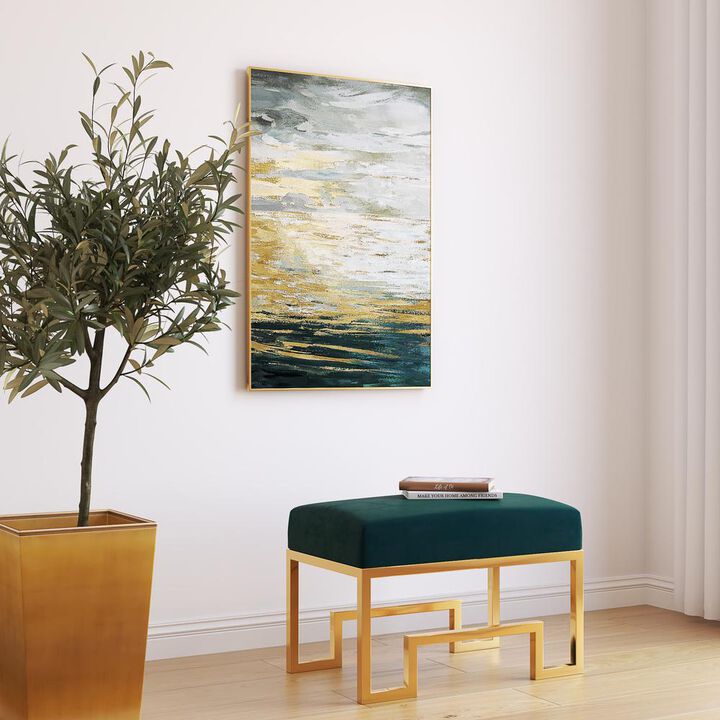Bronson Stool Gold Green