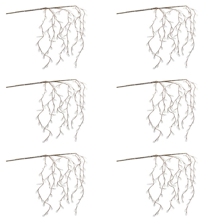 Icy Hanging Branch Set of 6 22.75''H Acrylic for Winter and Holiday Decor