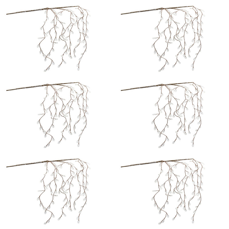Icy Hanging Branch Set of 6 22.75''H Acrylic for Winter and Holiday Decor