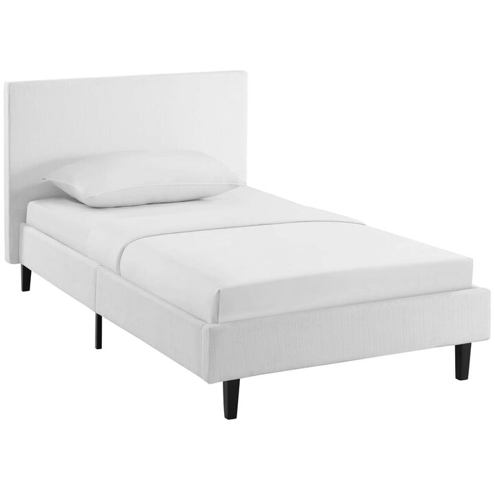 Modway - Anya Twin Fabric Bed White