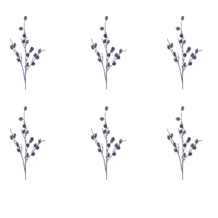 Pine Cone Twig Spray Set of 6 - 39 Inches of Rustic Holiday Style