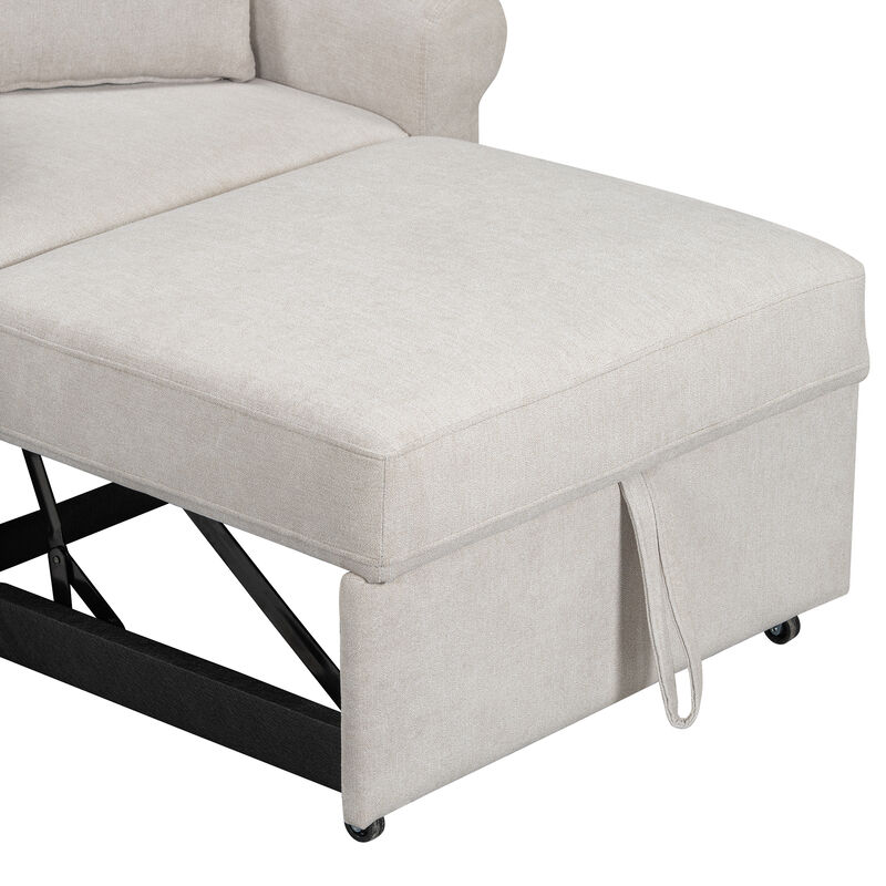 Merax Chenille Convertible Sleeper Sofa Chair