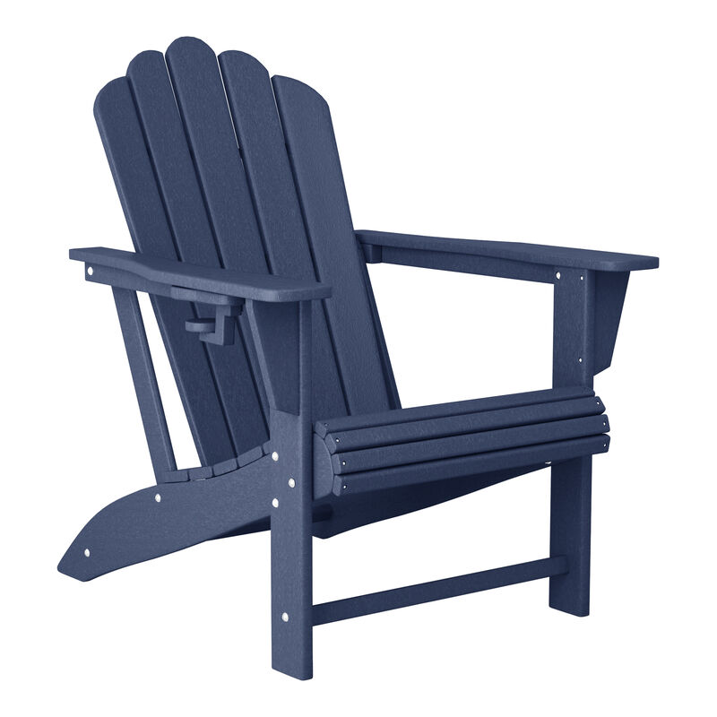 WestinTrends 12-Piece HDPE Outdoor Patio Furniture Adirondack Chair Conversation Table Set
