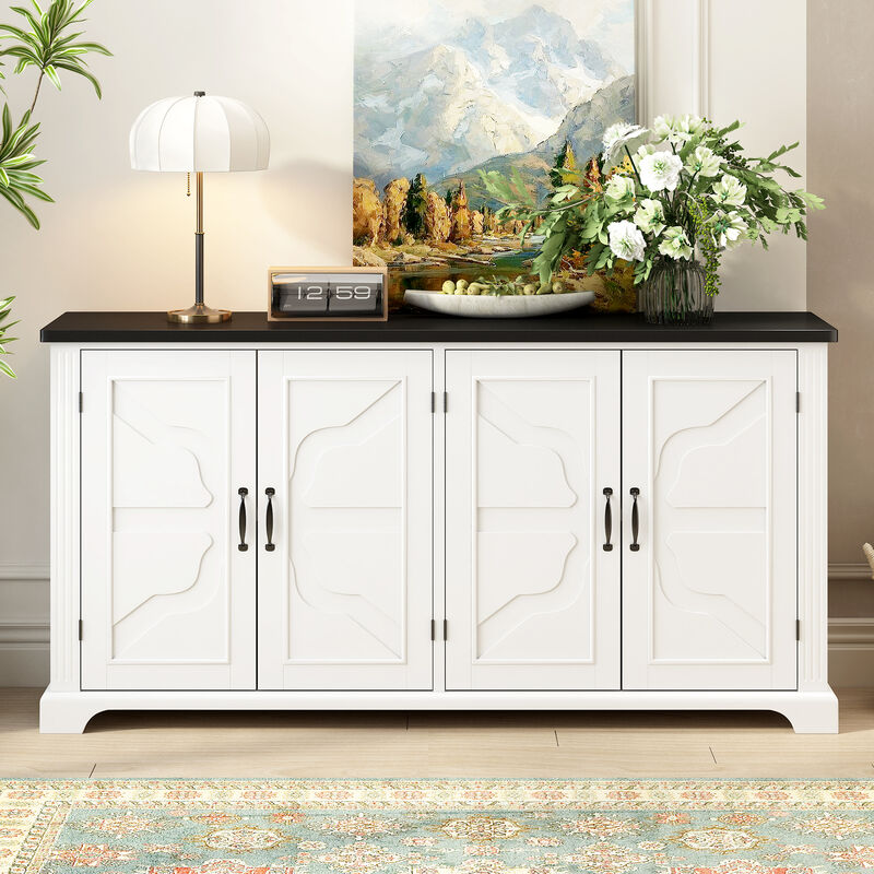 Merax American Country Style Wooden Sideboard Cabinet