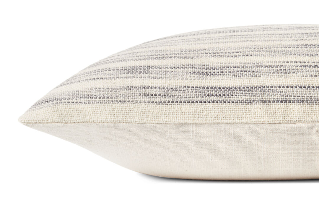 Marielle PAL0028 Ivory/Stone 22''x22'' Polyester Pillow by Amber Lewis x Loloi