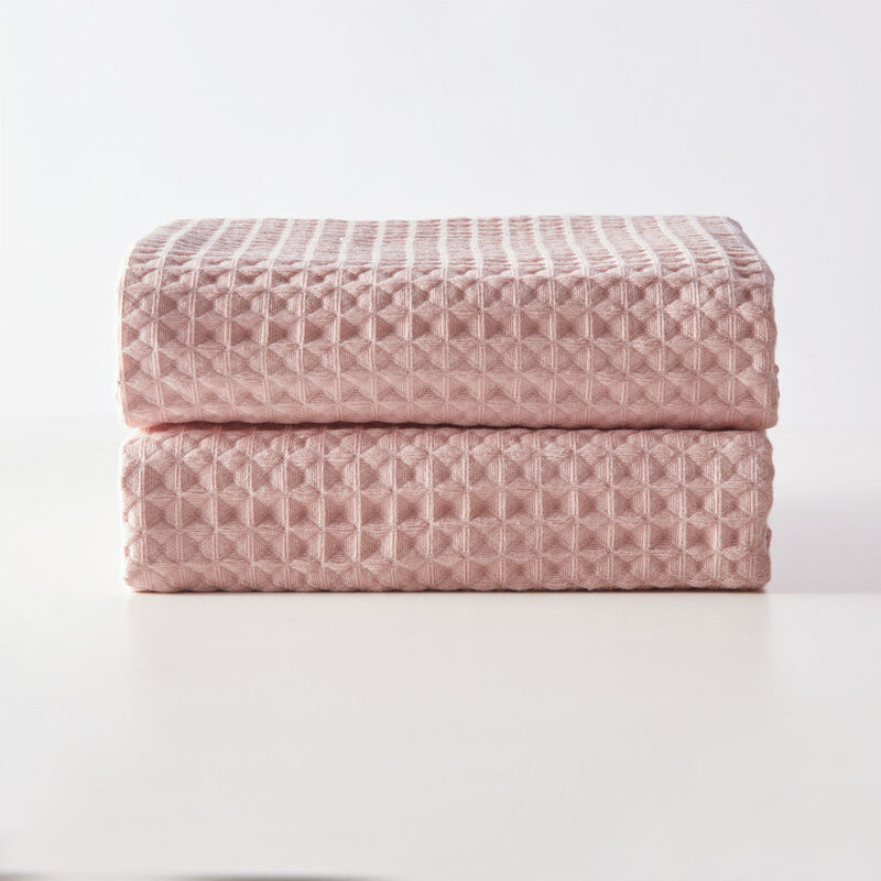 Dolce Mela Waffle Bath Towels Set of 2