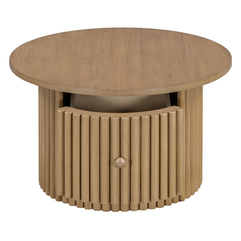 Merax Farmhouse Coffee Table with 1 Drawer