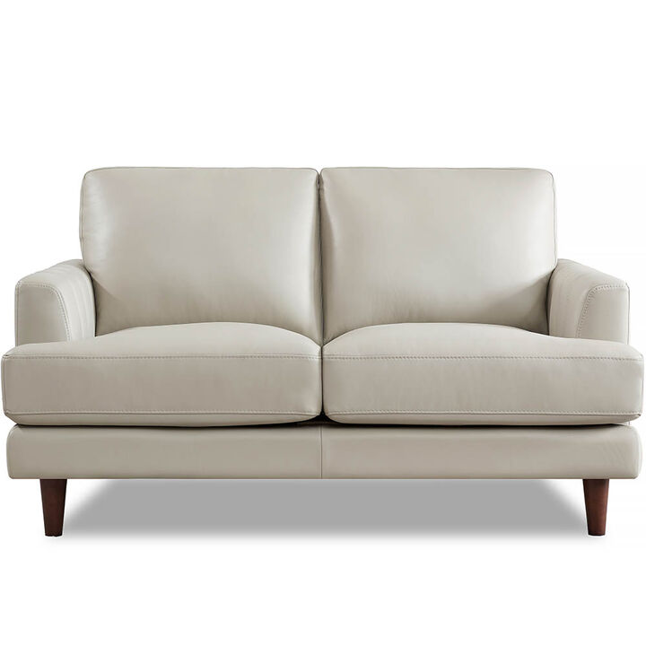 Cassia Top Grain Leather Loveseat