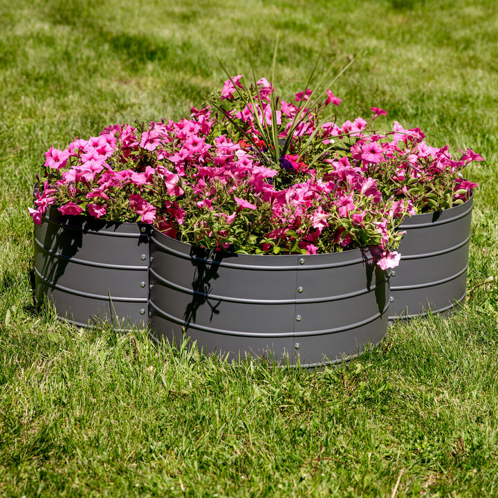 4-Leaf Clover-Shaped Galvanized Steel Raised Garden Bed