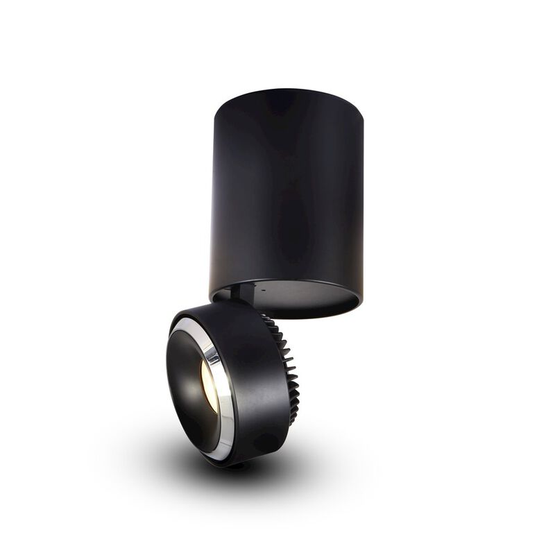 VONN Lighting LED Surface Mounted Adjustable Downlight, Stock Item Beam Angle 36, Black