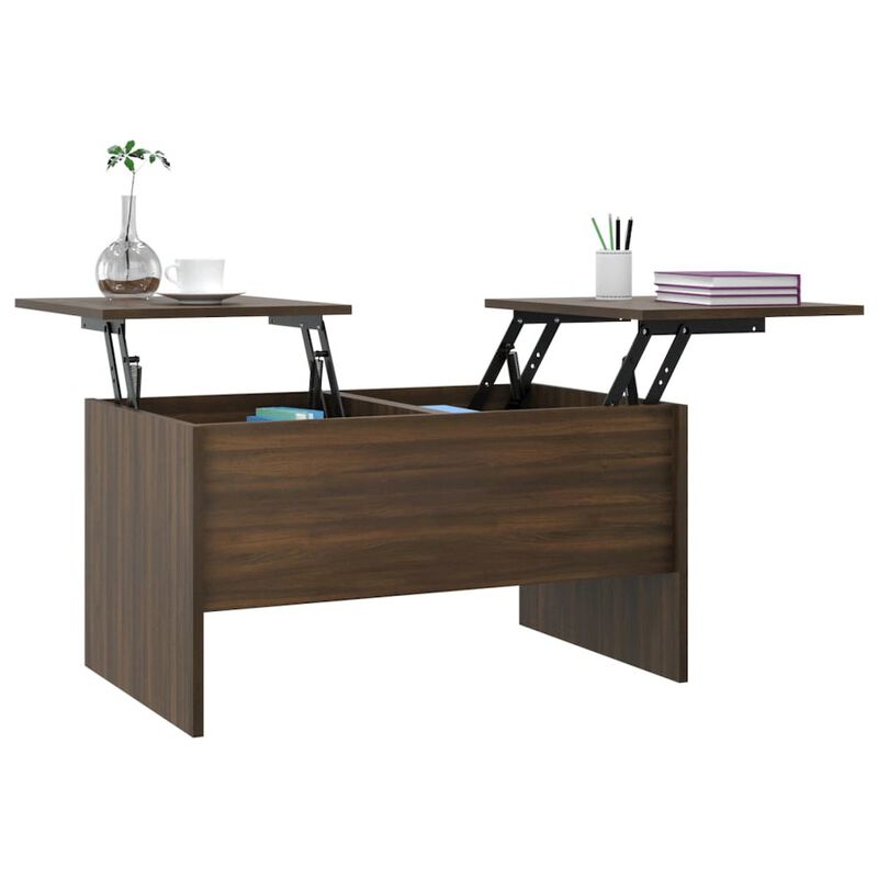 Coffee Table Brown Oak 31.5"x19.7"x16.7" Engineered Wood