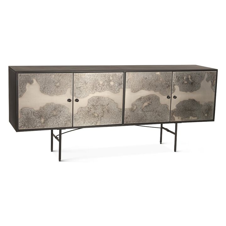 World Interiors St. George 72 Sideboard in Oxidized Black