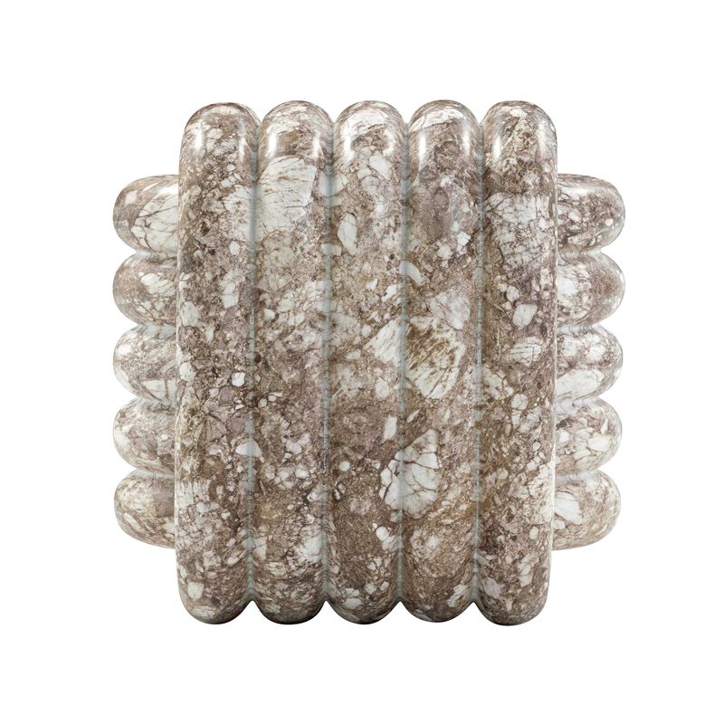 Love Knot Grey Faux Marble Indoor / Outdoor Accent Stool