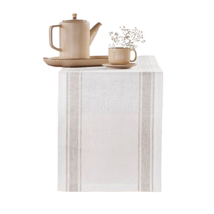 Solino Home 100% Pure Linen Tablecloth | Farmhouse Stripe