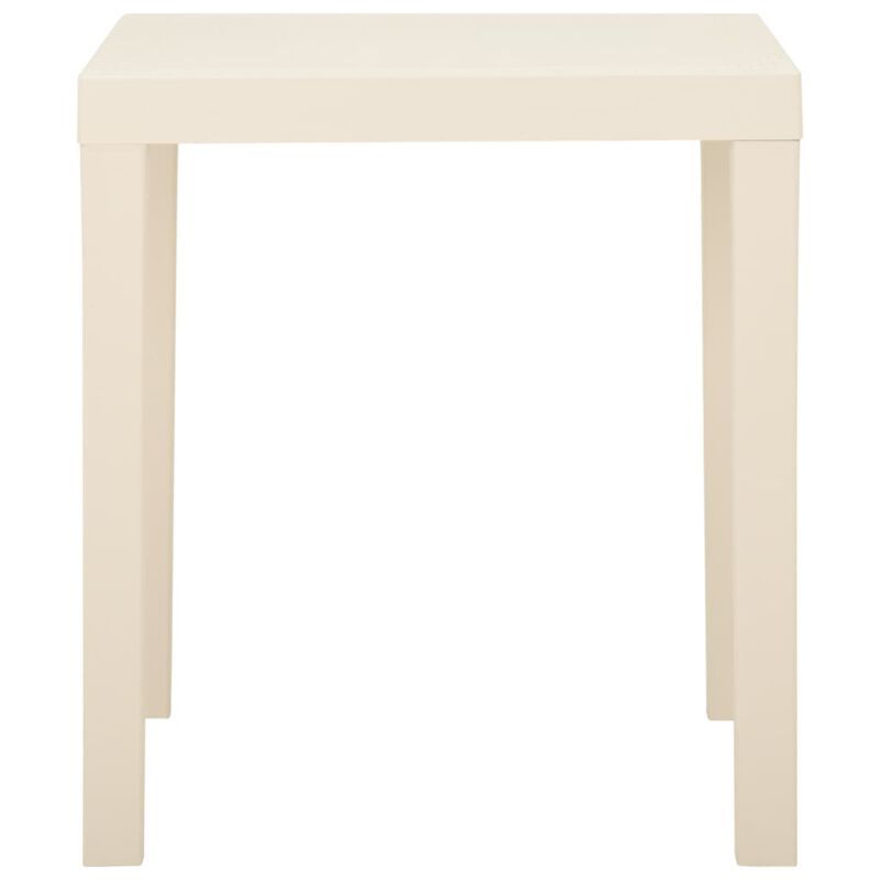 vidaXL Garden Table White 31.1"x25.6"x28.3" Plastic
