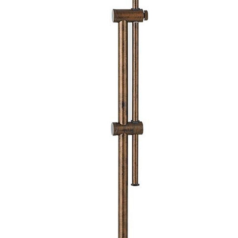Adjustable Height Metal Pharmacy Lamp with Pull Chain Switch, Bronze-Benzara