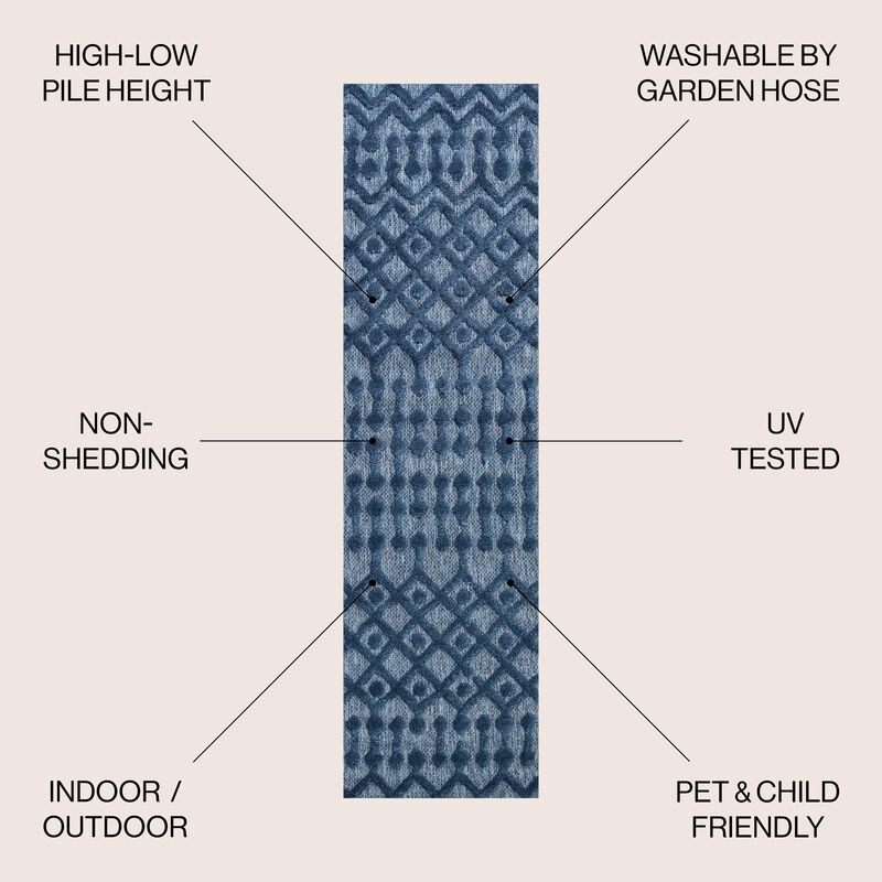Peralta Moroccan Diamond Indoor/Outdoor Area Rug