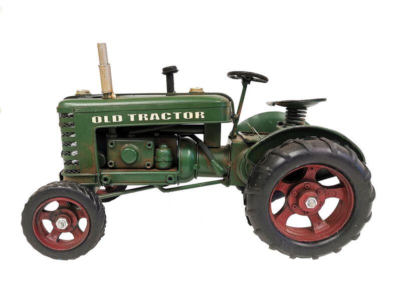 Green "Old Tractor" Metal Model