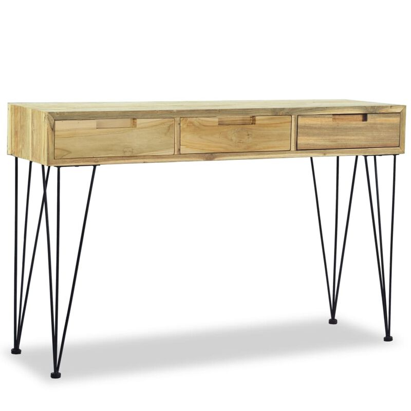 vidaXL Console Table 47.2"x13.8"x29.9" Solid Teak
