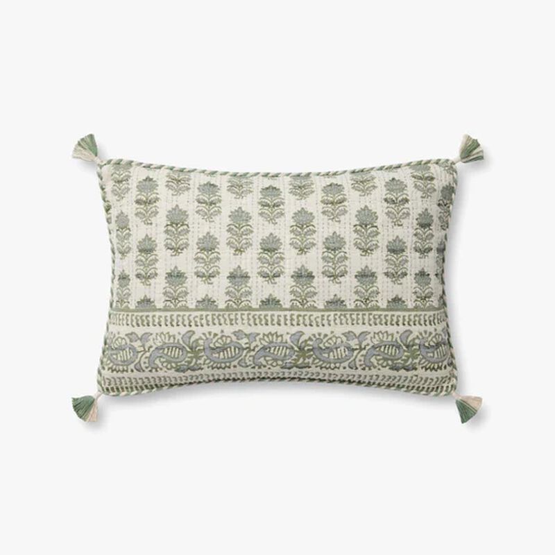 PLL0113 Sage/Ivory 13''x21'' Poly Pillow