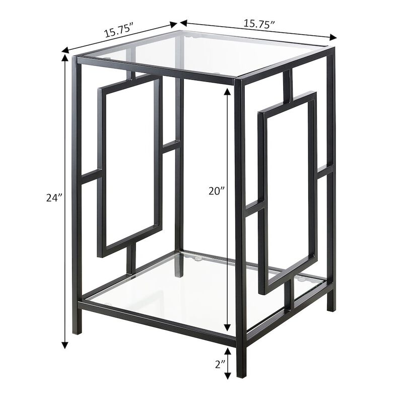 Convenience Concepts Town Square Metal End Table with Shelf