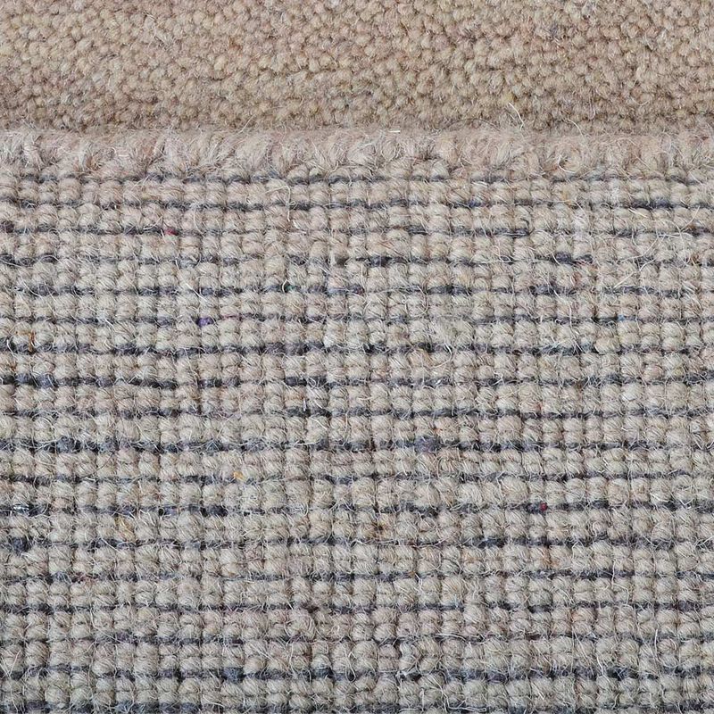 RUGSOTIC CARPETS HAND KNOTTED LOOM WOOL ECO-FRIENDLY AREA RUGS  - 6'7''x9'10'', Rectangle, Beige Color, Solid Plain Design, High Pile Thick Handmade Anti Skid Rugs for Living Room (L00111)