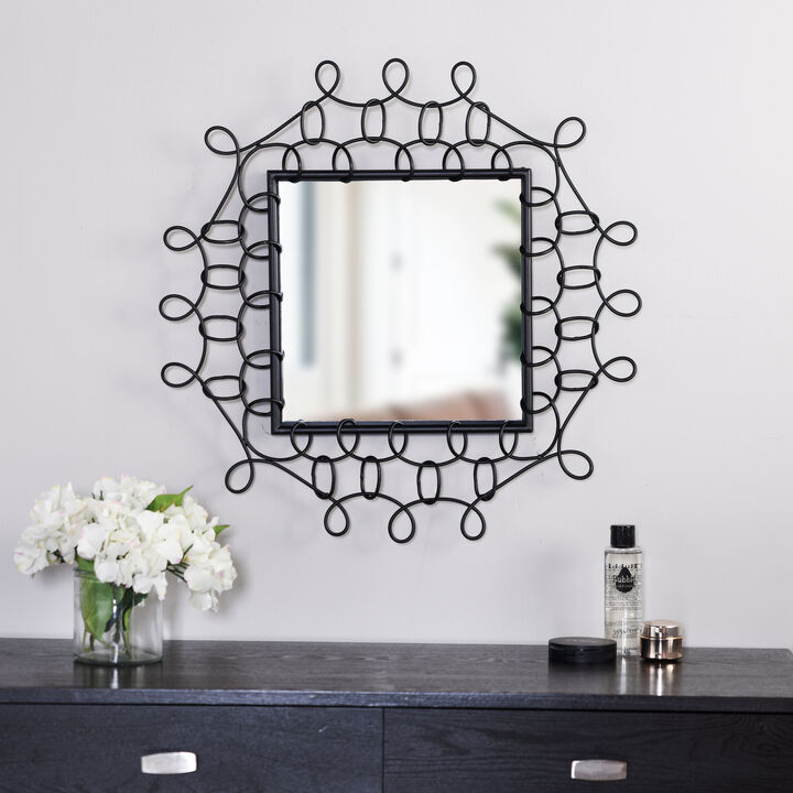 Black Chain Link Mirror Small
