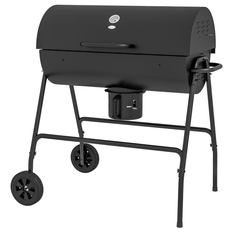 Streamdale 8-Burger Charcoal Grill with Warming Rack and Thermometer