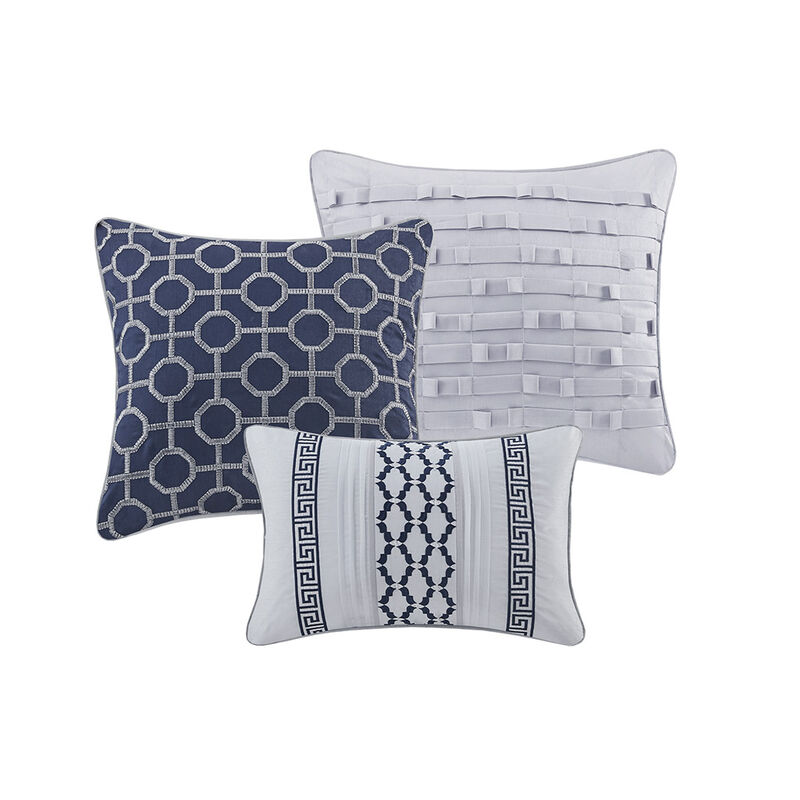 Gracie Mills Theodore 7-Piece Jacquard Comforter Set