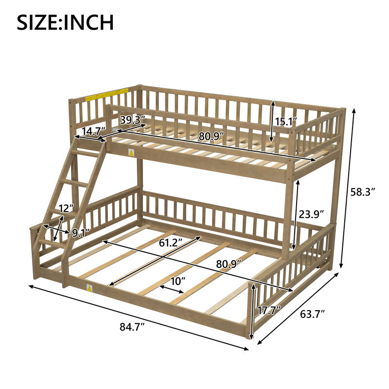 Merax Bunk Bed with Ladder and Guardrails