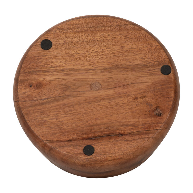 6" 11 Oz Vanilla Wood Bowl Candle