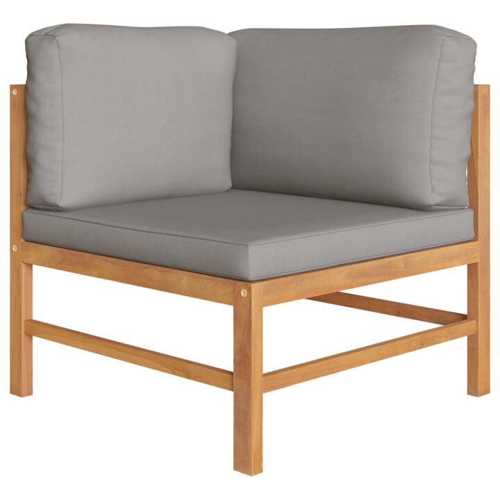 vidaXL 2-seater Patio Bench with Dark Gray Cushions
