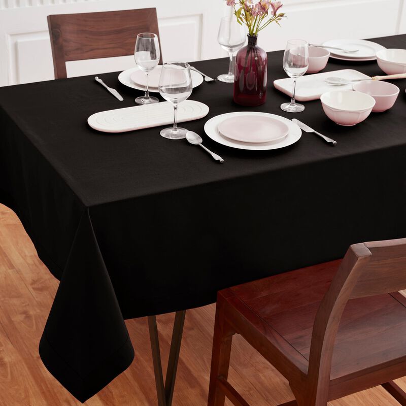 Solino Home Cotton Linen Plain Tablecloth | Dru for Thanksgiving, Christmas