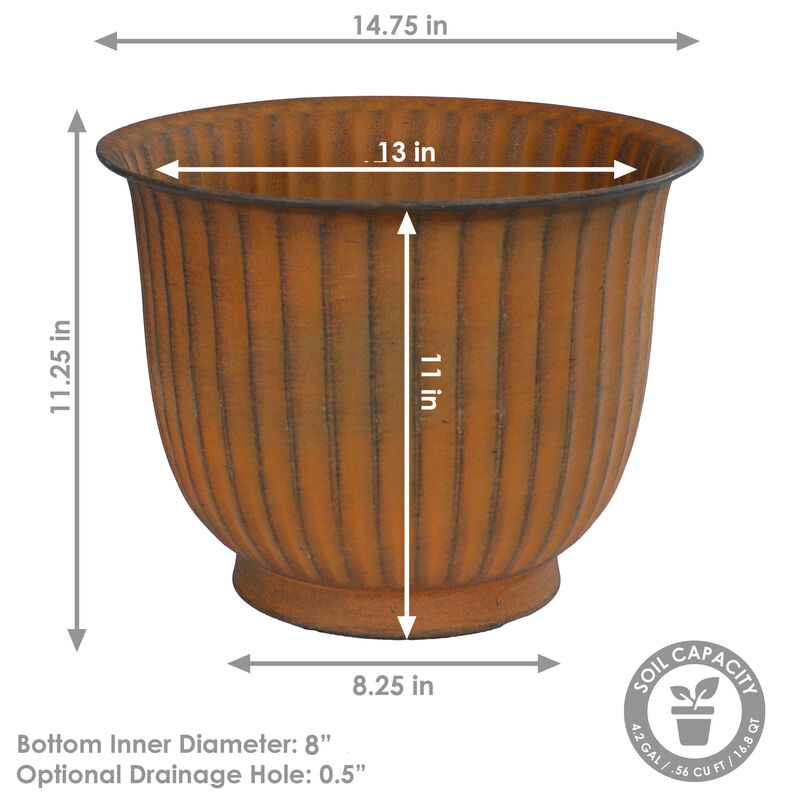 Carlotta Metal Outdoor Planter Set of 4