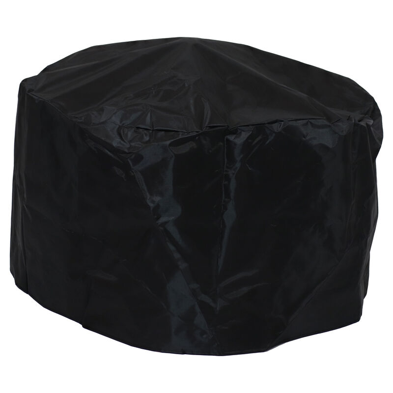 Sunnydaze 24.5-Inch Wood-Burning Fire Pit with Trapezoid Pattern - Black