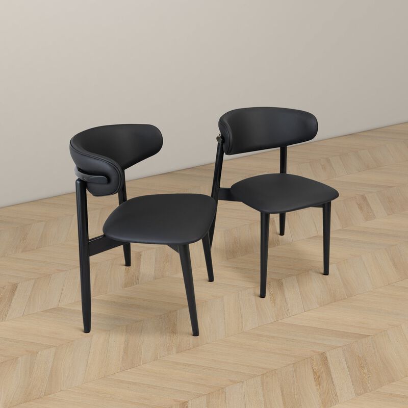 Merax Faux Leather Dining Chairs Set Of 2