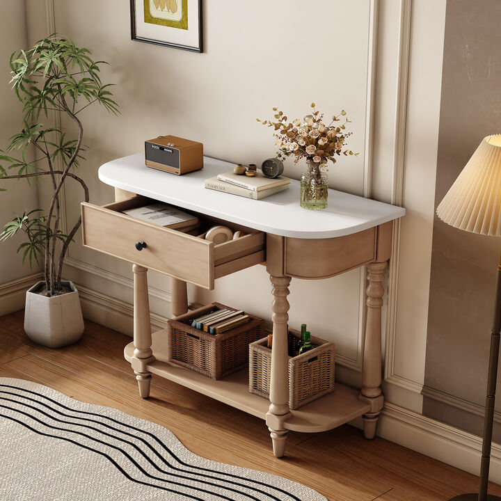 Merax Retro Entryway Console Table