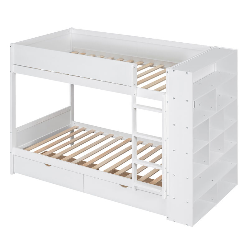 Merax Storage Bunk Bed With 2 Drawers