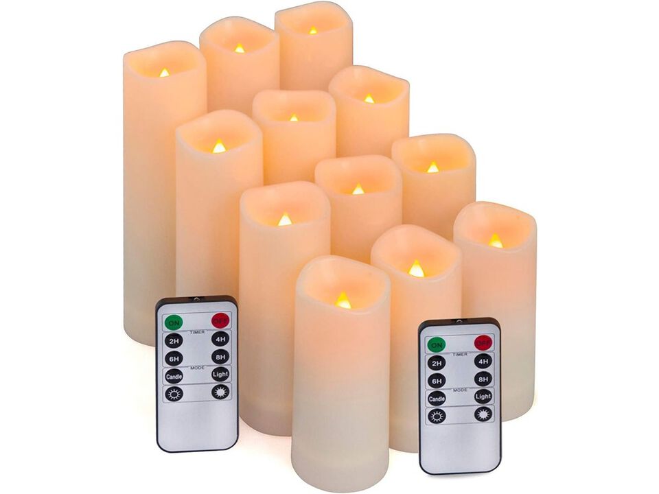 Hausware Waterproof Outdoor Flameless Candles Battery Operated