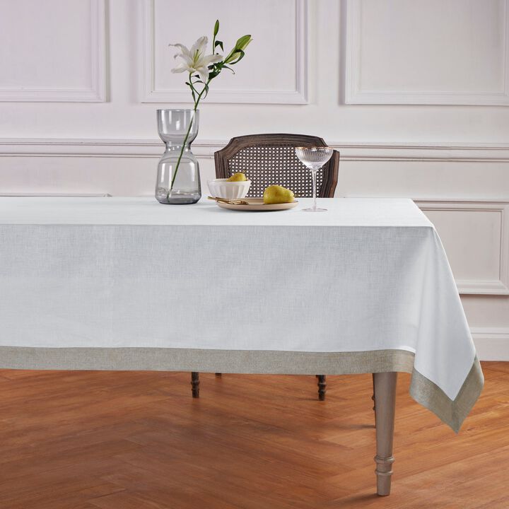 Solino Home 100% Pure Linen Tablecloth | Festive Edge