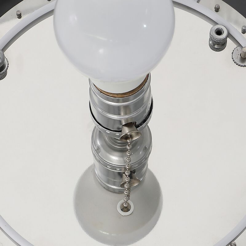 Mero Floor Lamp, Suspended Crystal Rain Chains, White Shade, 66 Inch  - Benzara