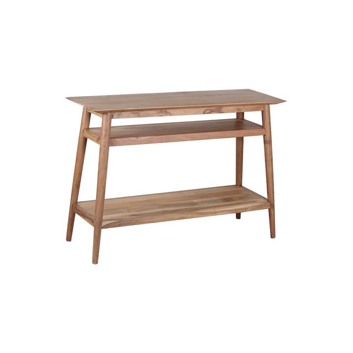 Porter Designs Portola Solid Acacia Wood Console Table, Natural