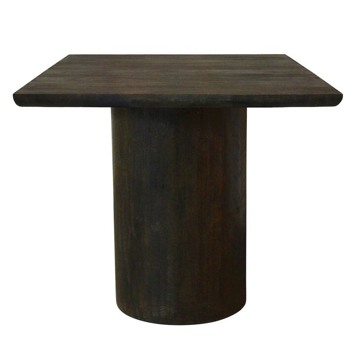 Alex Hamilton Sullivan 24 Solid Wood Square Top End Table in Dark Brown Finish
