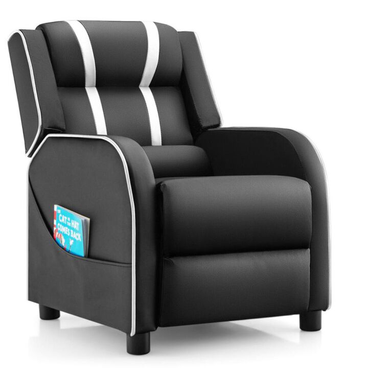Hivvago Kids Recliner Chair with Side Pockets and Footrest