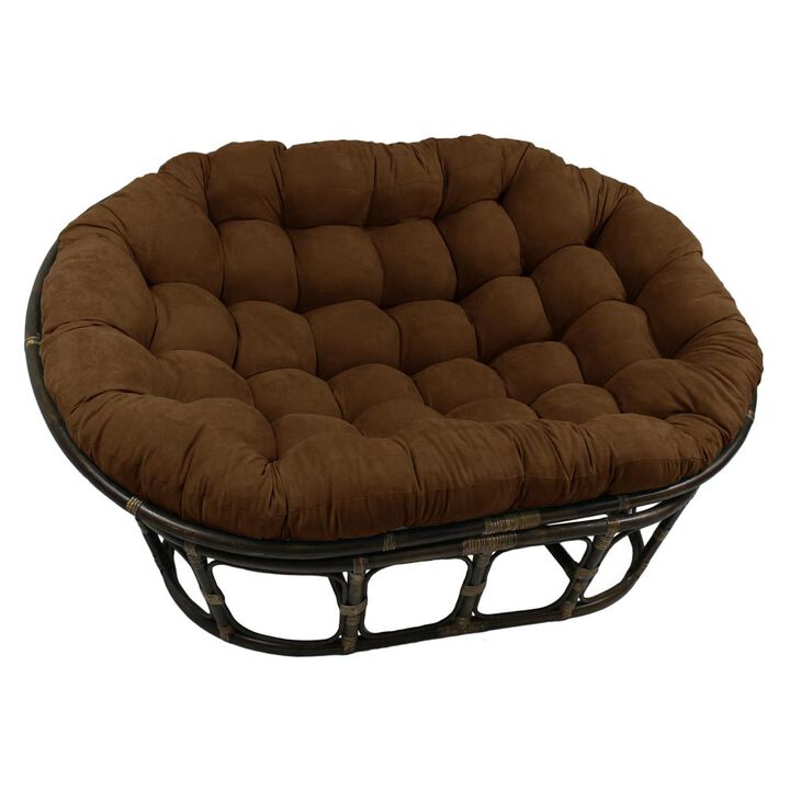 Blazing Needles 65-inch by 48-inch Solid Microsuede Double Papasan Cushion