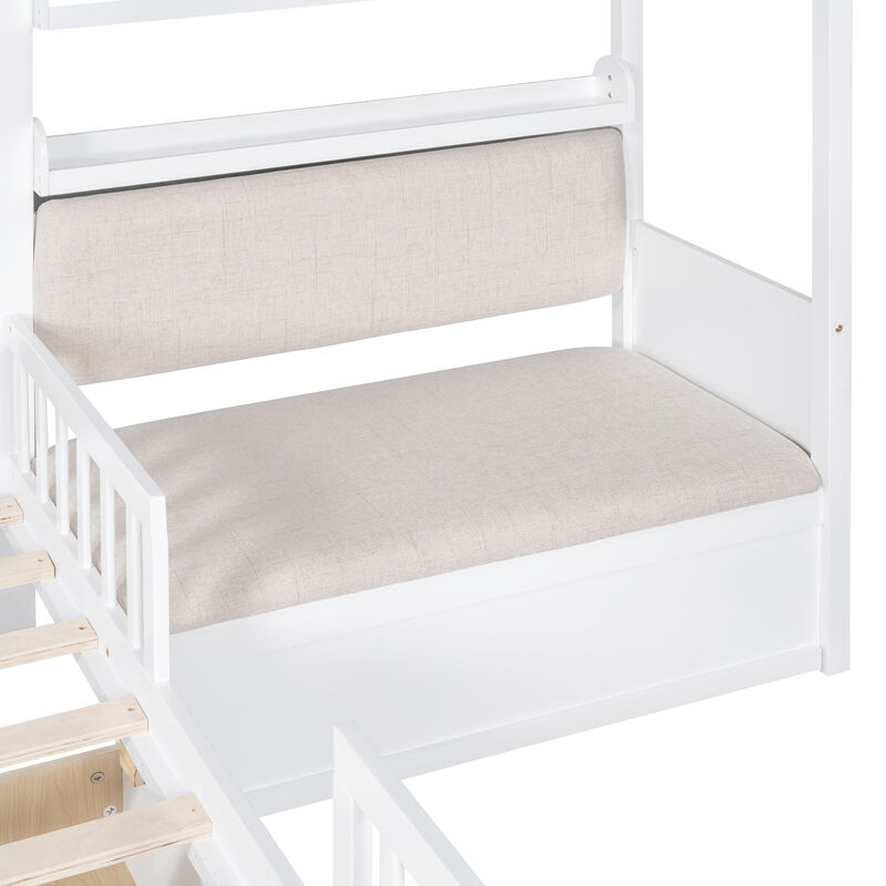 Merax House Platform Bed with Sofa