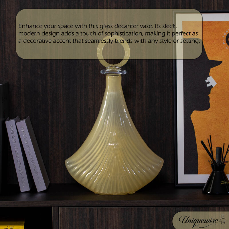 Unique 20-Inch Decanter Glass Vase