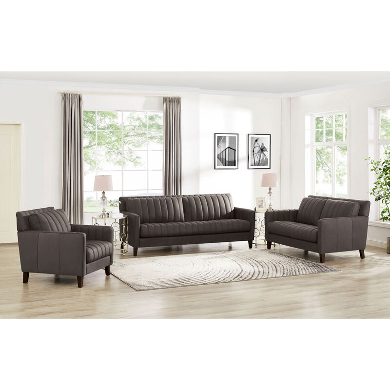 Ennis Top Grain Leather Loveseat